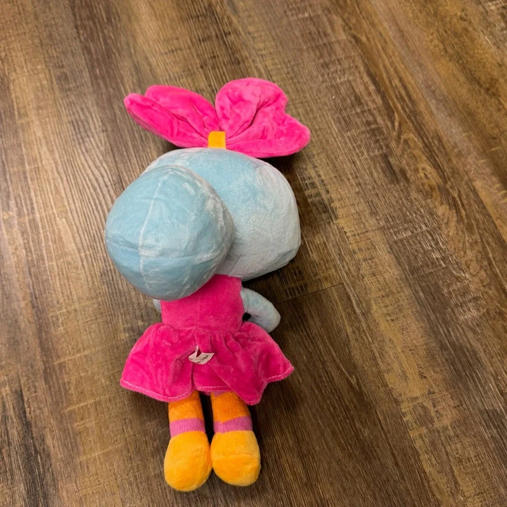 Dazzleberry Plush Toy Blue Stuffed Animal Pink Bow Dress Cartoon Character